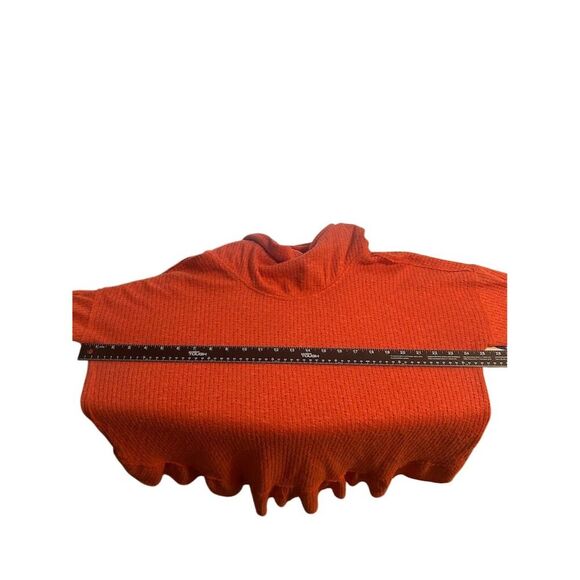 Maeve by Anthropologie Orange Cowl Neck Ruffled Pullover Sweater M‎ - Picture 3 of 9